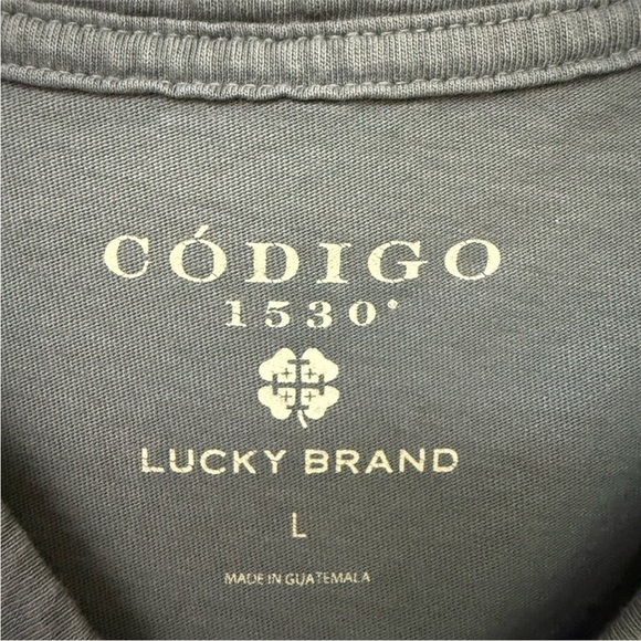 Lucky Brand Codigo Tequila Gray Graphic Tee Size Large - Picture 2 of 3